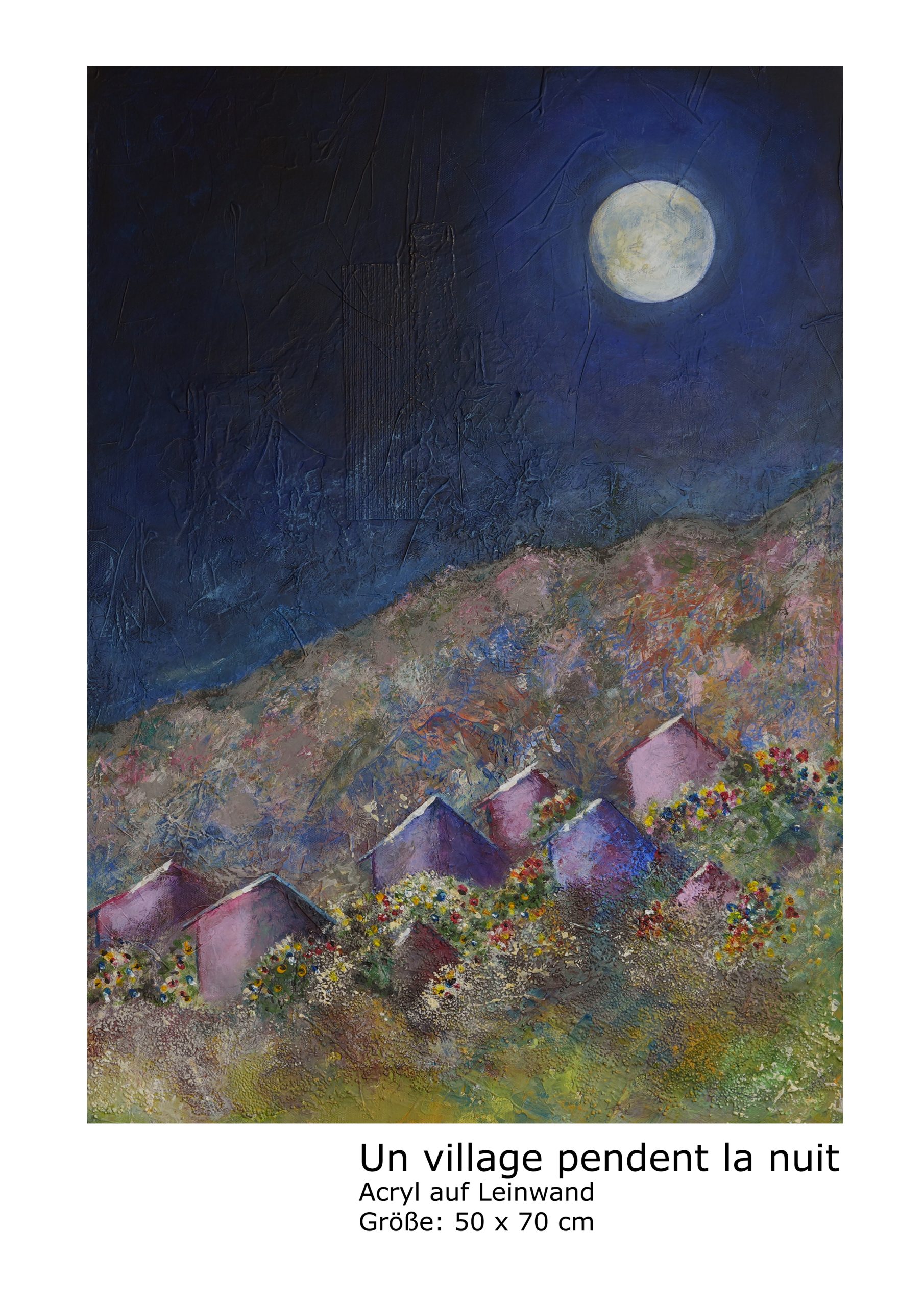 Un village pendent la nuit